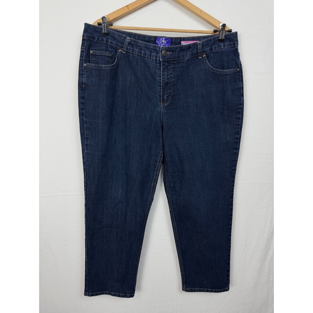 Just My Size Women Cotton Jeans 20WS Blue Classic Fit Tapered Dark Rinse Wash